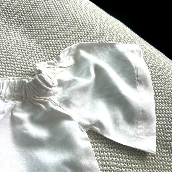 H&M White Blouse Casual Cropped Style - Picture 8 of 8